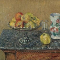 Fruit Bowl with Apples and a Jug